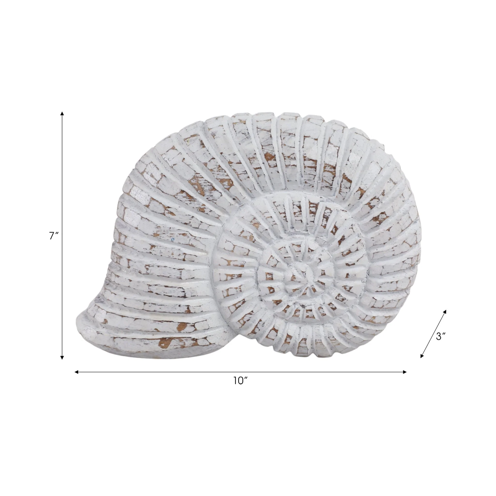 9" Wooden Snail Decor, Wht - Image 8