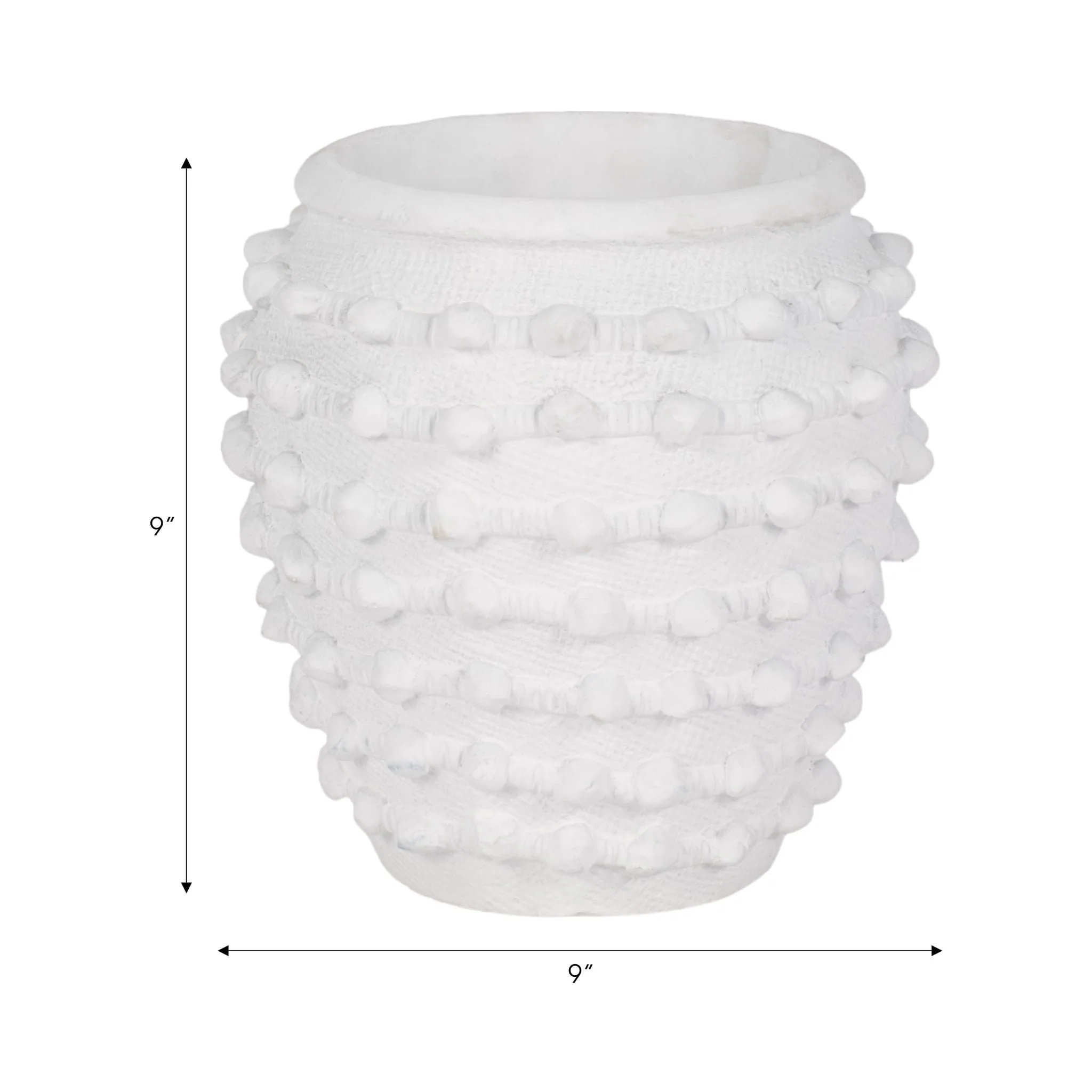 9" Woven Knot Planter, White - Image 2