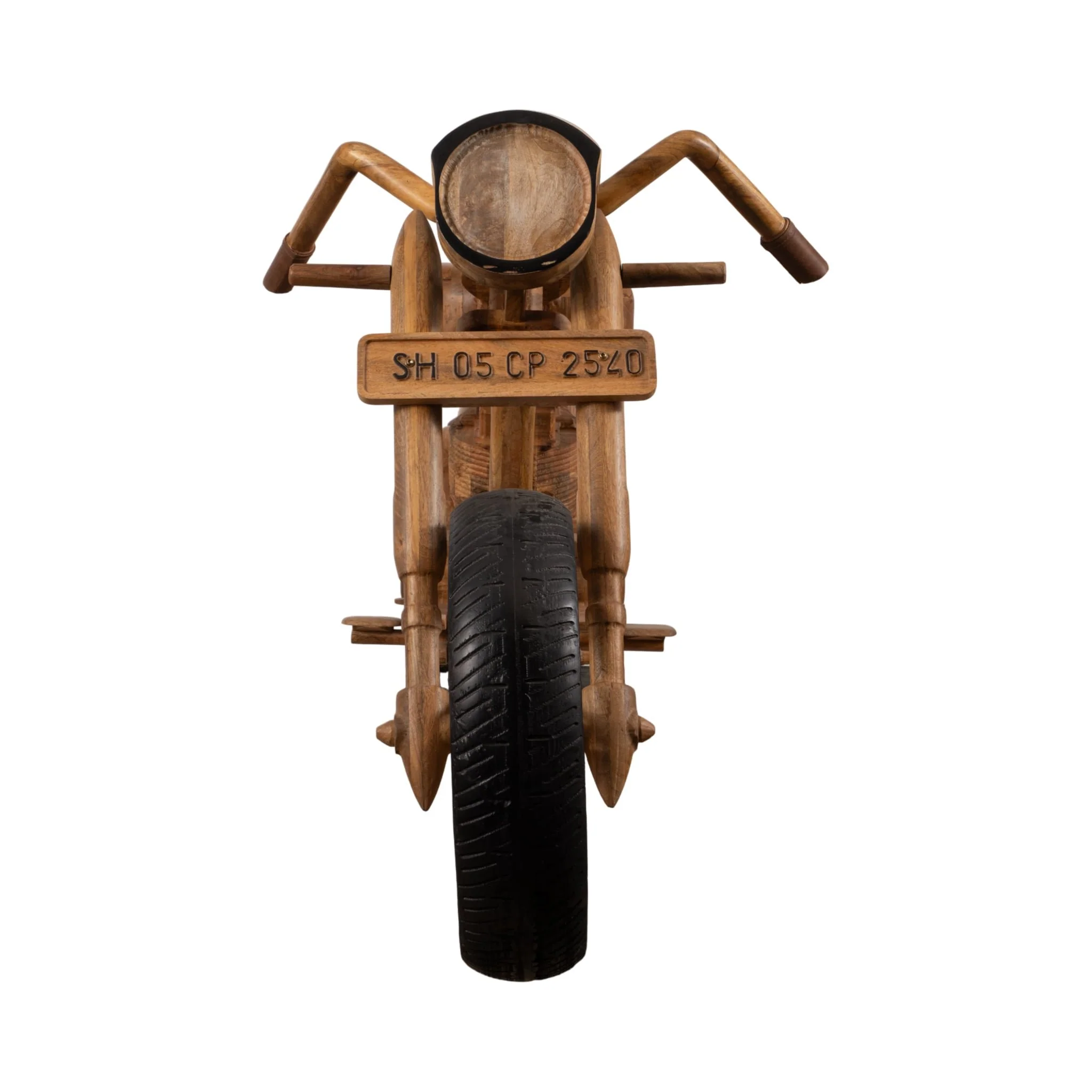 96"wooden Chopper Bike, Natural, Kd - Image 3