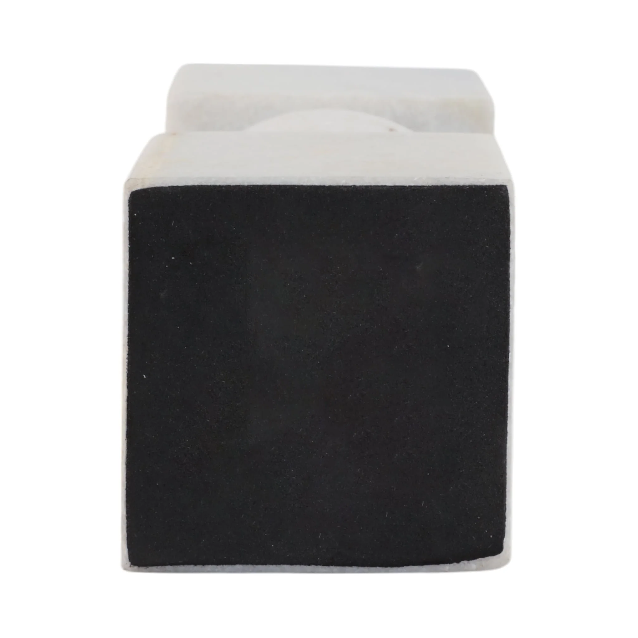 9x3" Chunky Marble Taper Holder, White - Image 7
