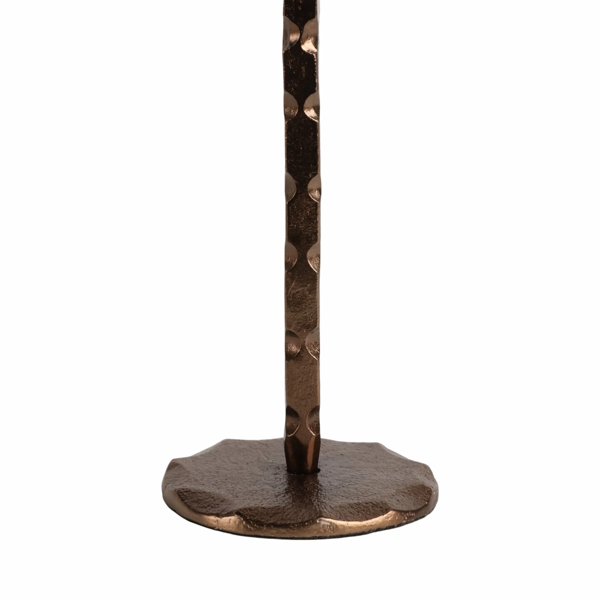 9x3" Forged Cast Iron Taper Holder, Matte Bronze - Image 4