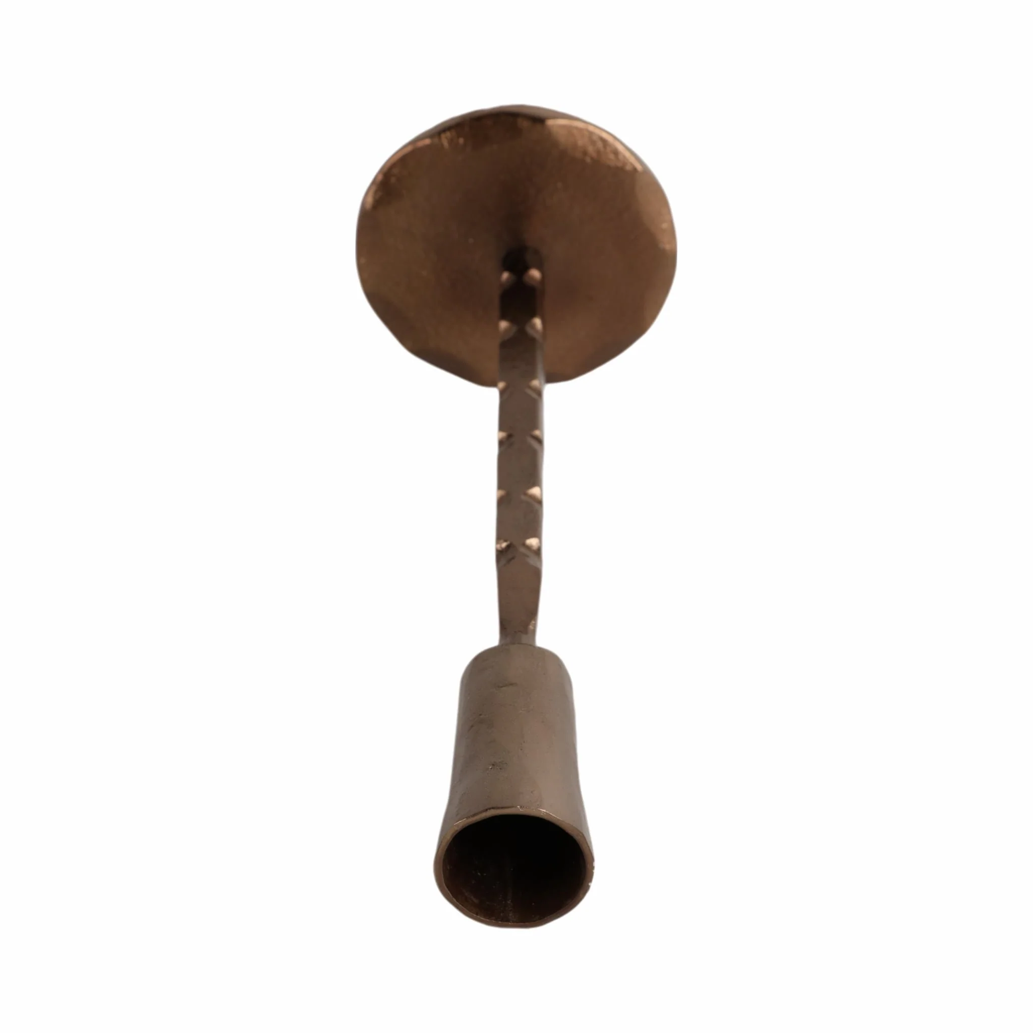 9x3" Forged Cast Iron Taper Holder, Matte Bronze - Image 5