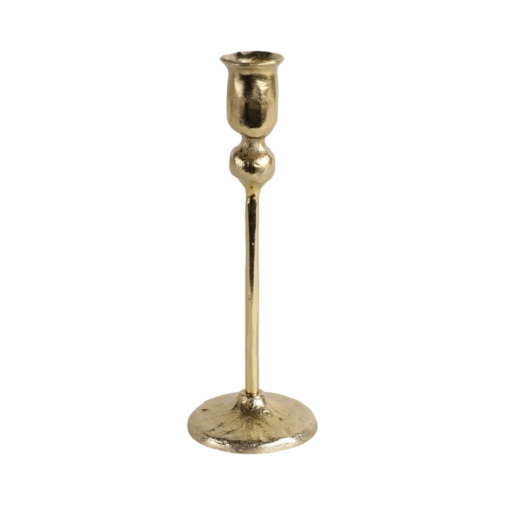 9x3" Vintage Taper Holder, Gold - Image 3