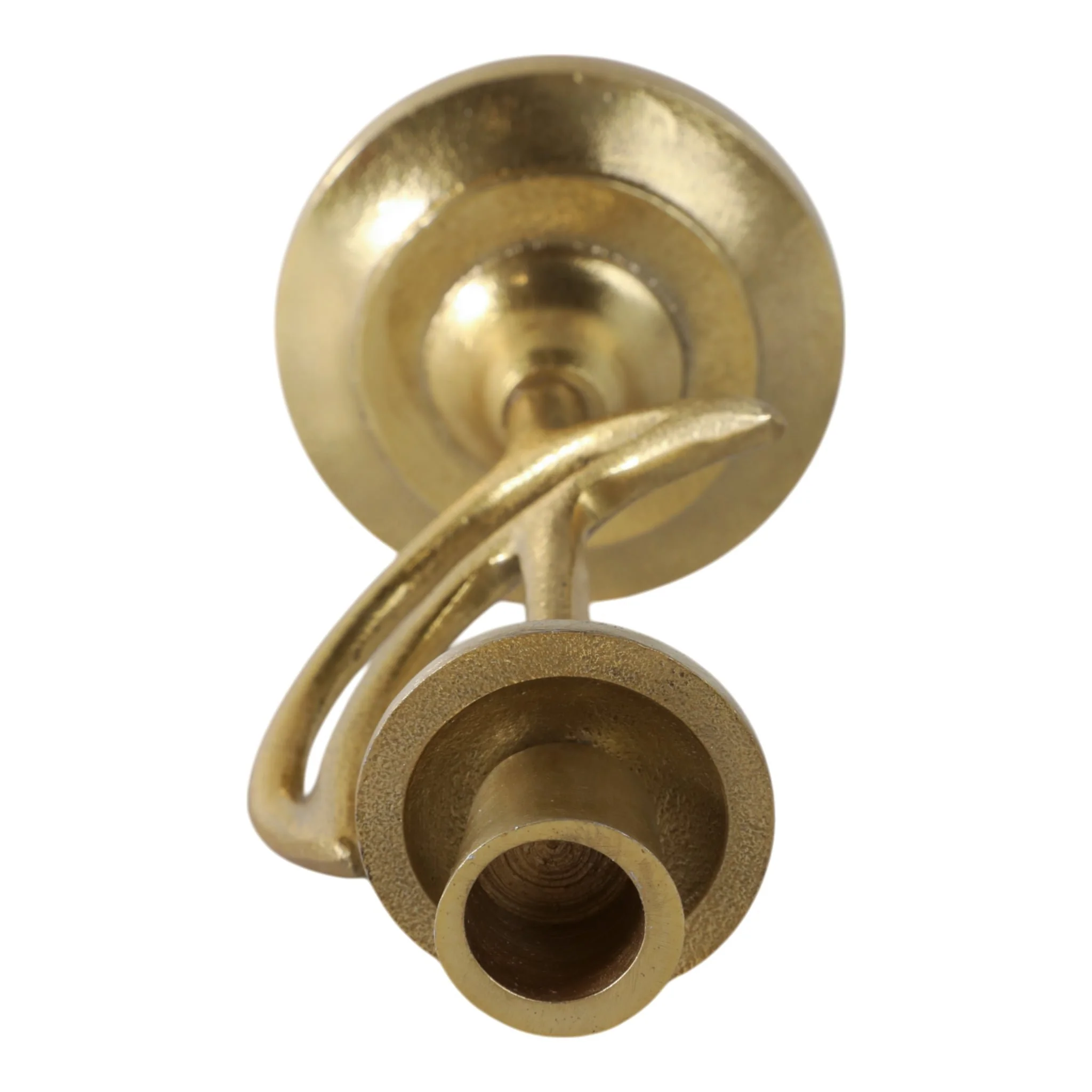 9x5" Crescent Moon Taper Holder, Gold - Image 6