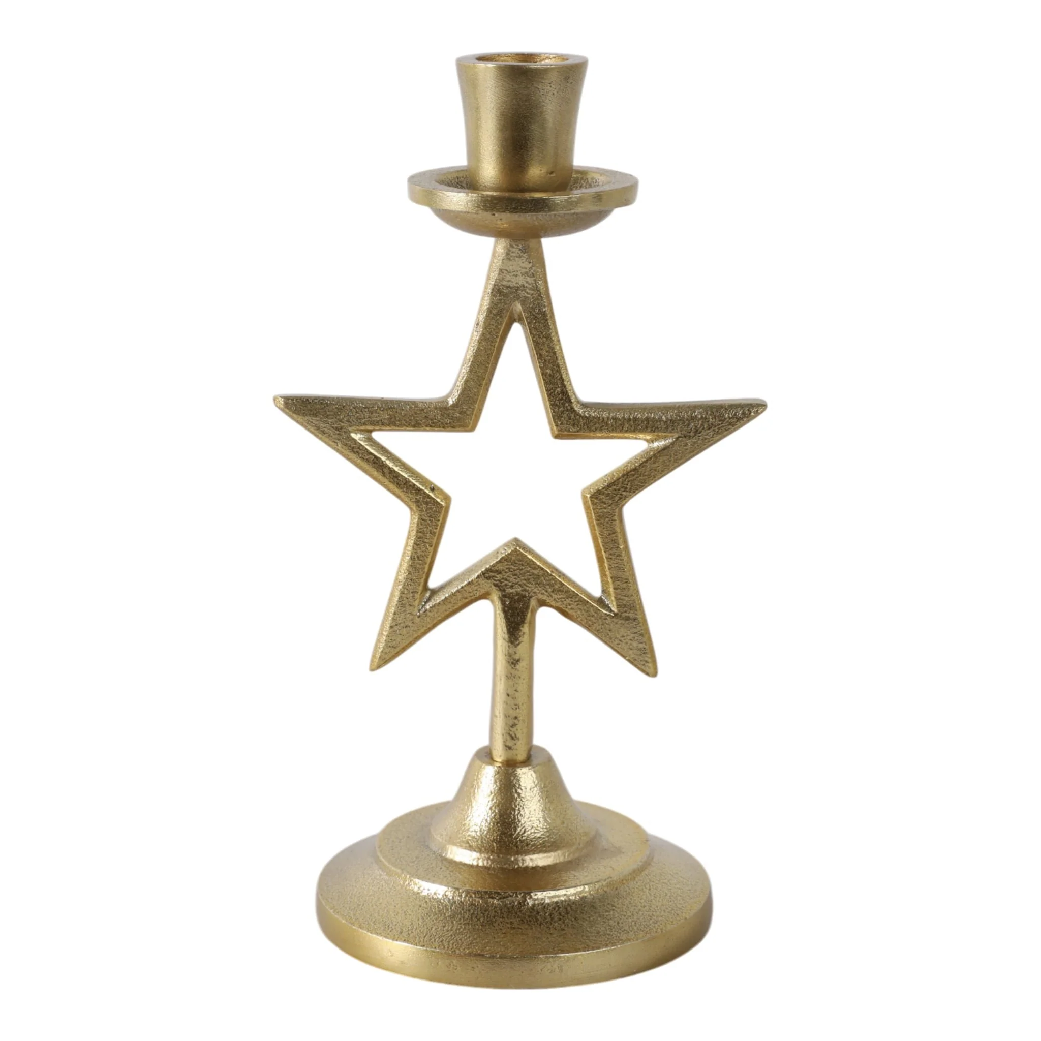9x5" Star Taper Holder, Gold - Image 4