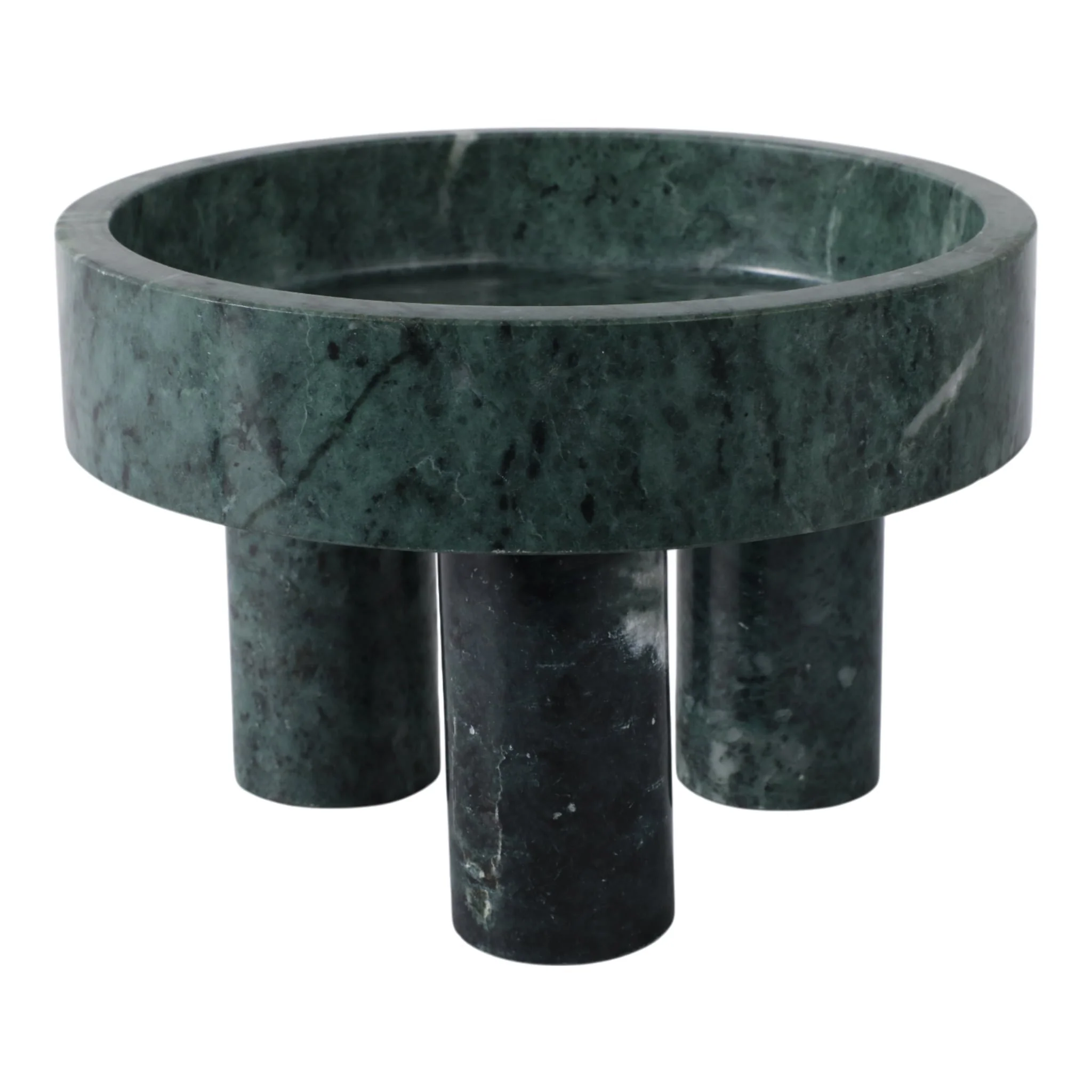 9x6" Marble Bowl On 3 Feet, Green - Image 4