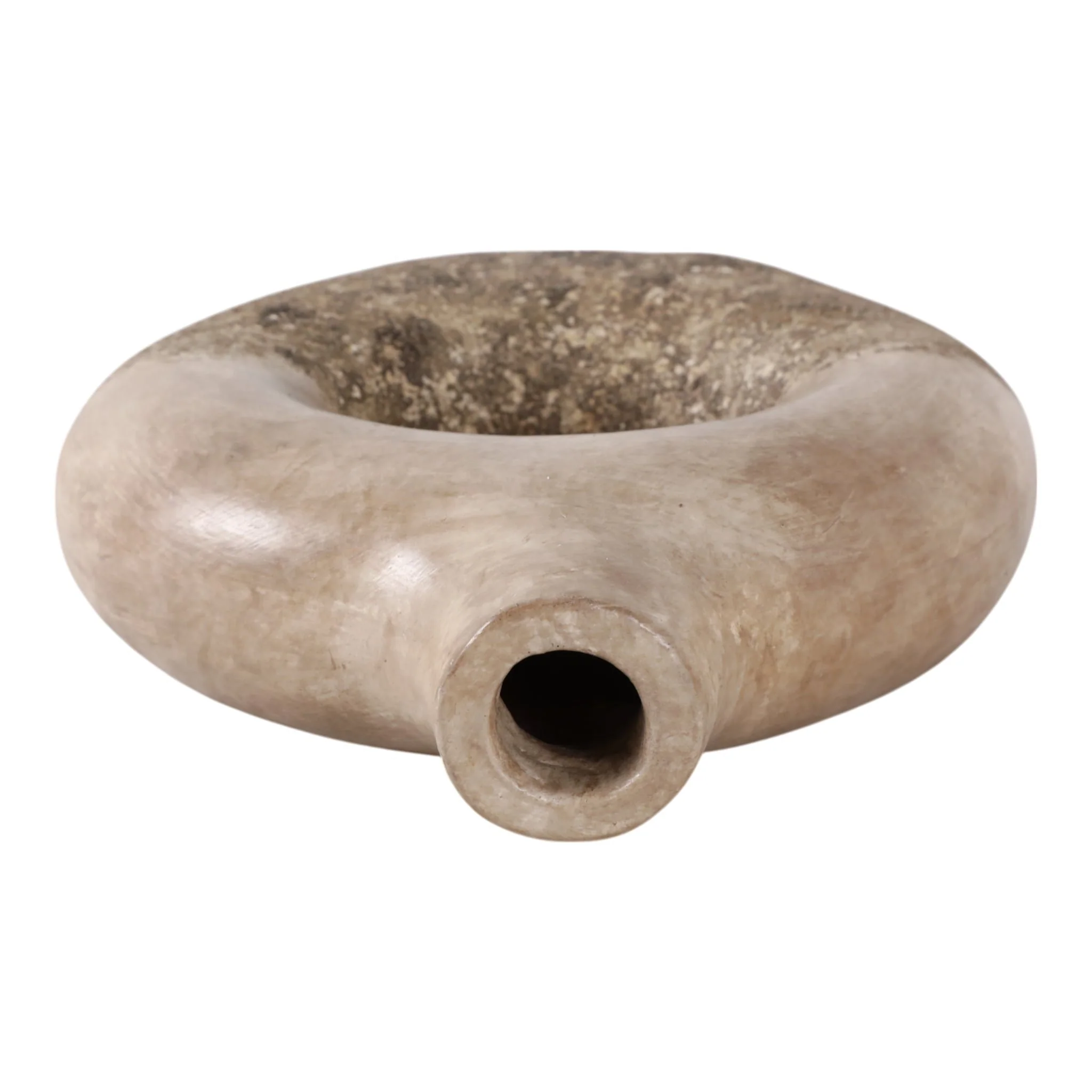 9x8" Open Cut-out Terracotta Vase, Ivory Multi - Image 6