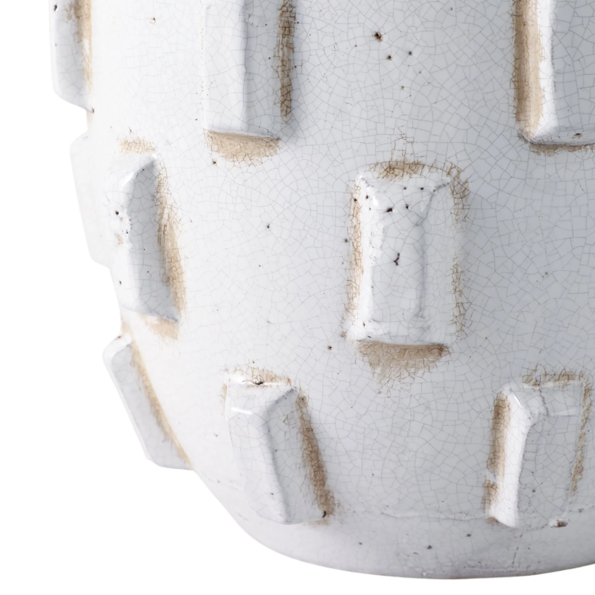 9x8" Sculptural Hobnail Planter, White - Image 5