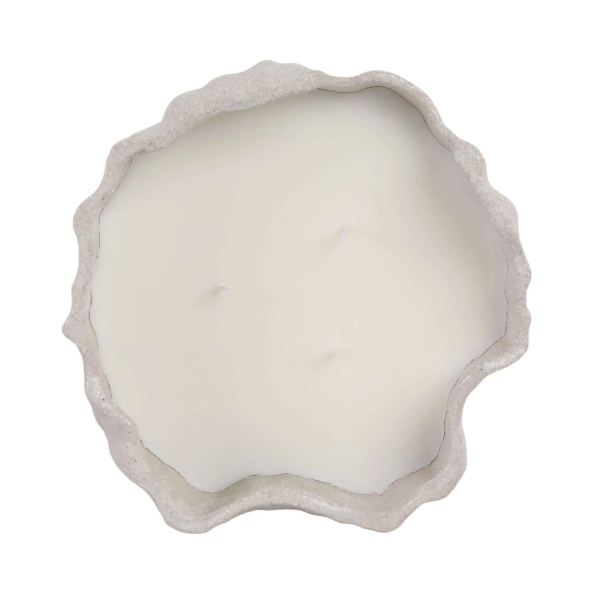 9x9" 48 Oz Grapefruit & Ginger Wavy Candle, Ivory - Image 6