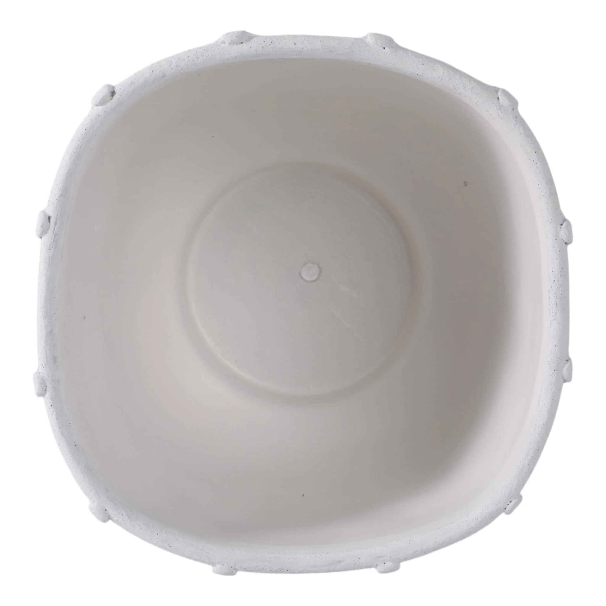 9x9" Grid Applique Pedestal Planter, White - Image 6