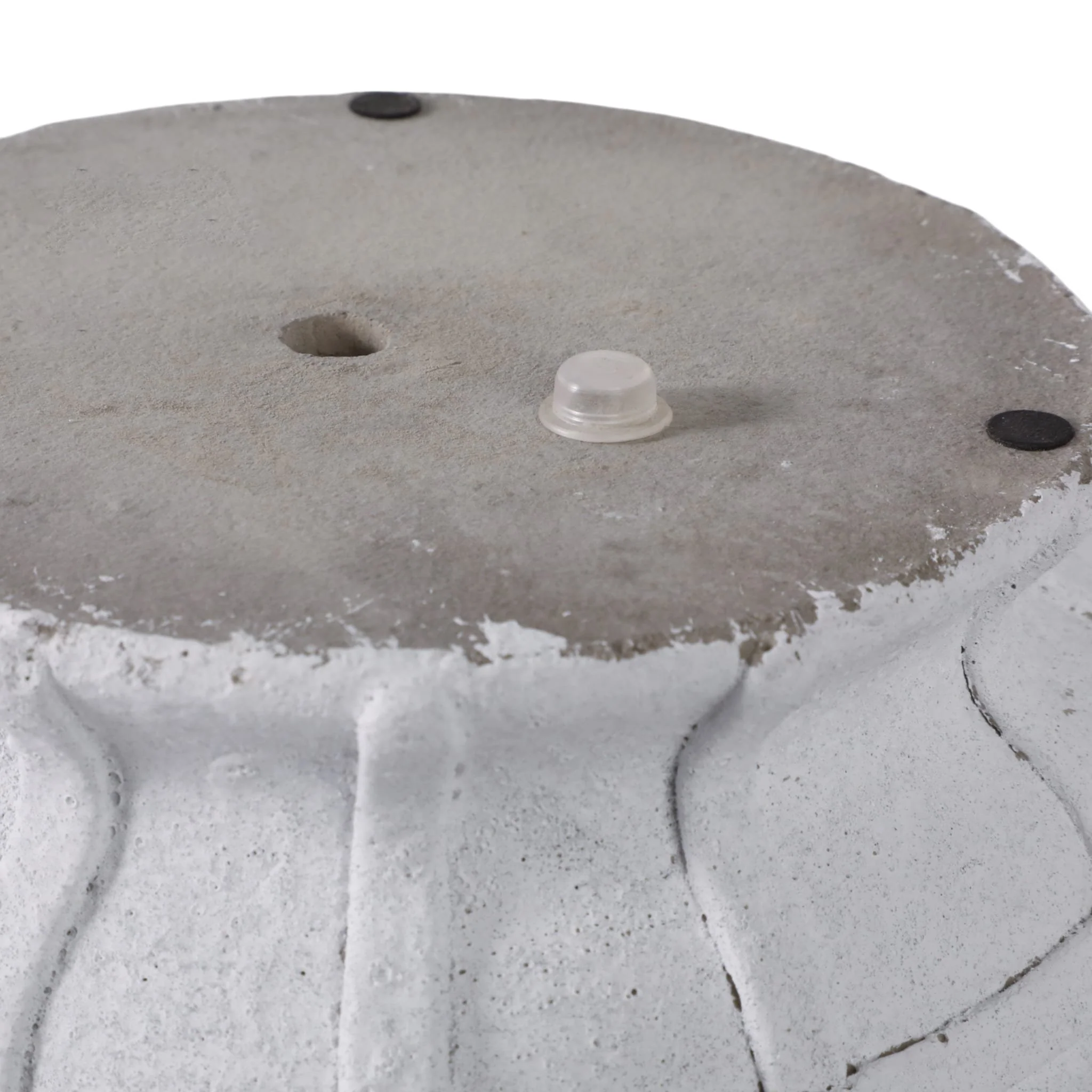 9x9" Grid Applique Pedestal Planter, White - Image 8