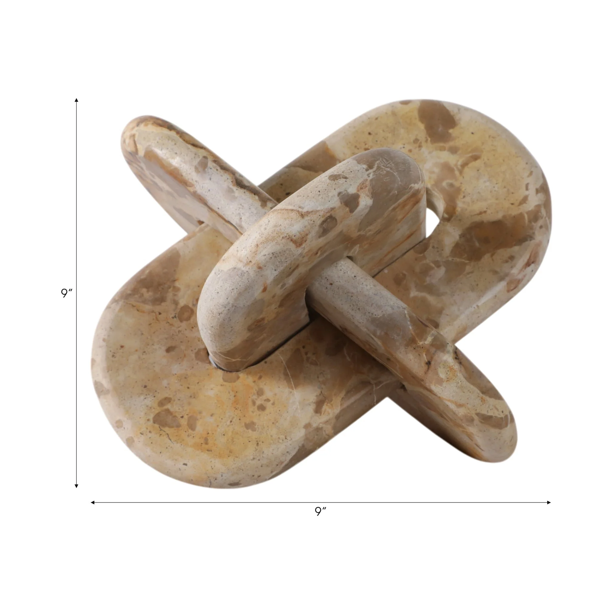 9x9" Rounded Marble Knot, Light Leopard - Image 6