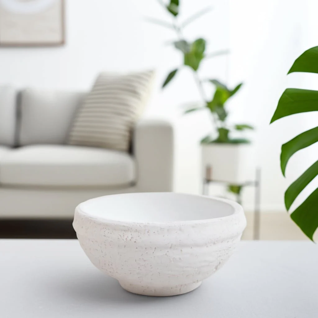 9x9" Textured Bowl, White - Image 12