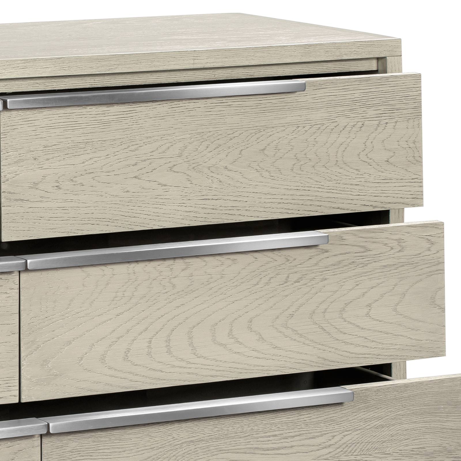 Abbey 6 Drawer Dresser in Gray Oak Wood - Image 6
