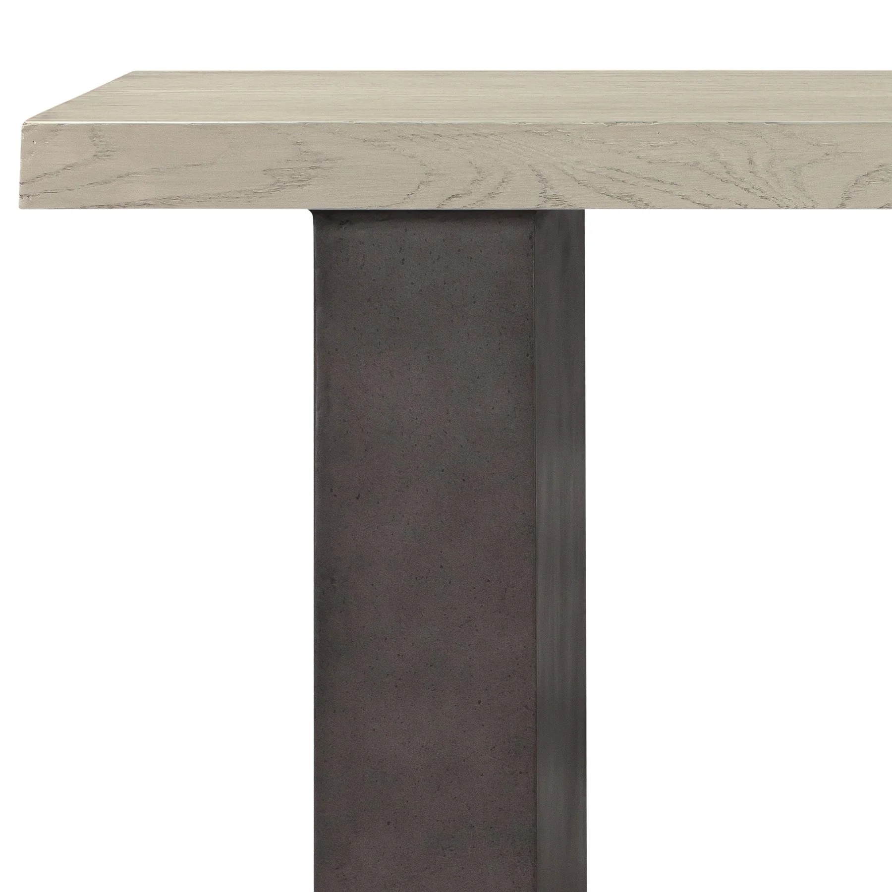 Abbey Concrete and Gray Oak Wood Console Table - Image 3