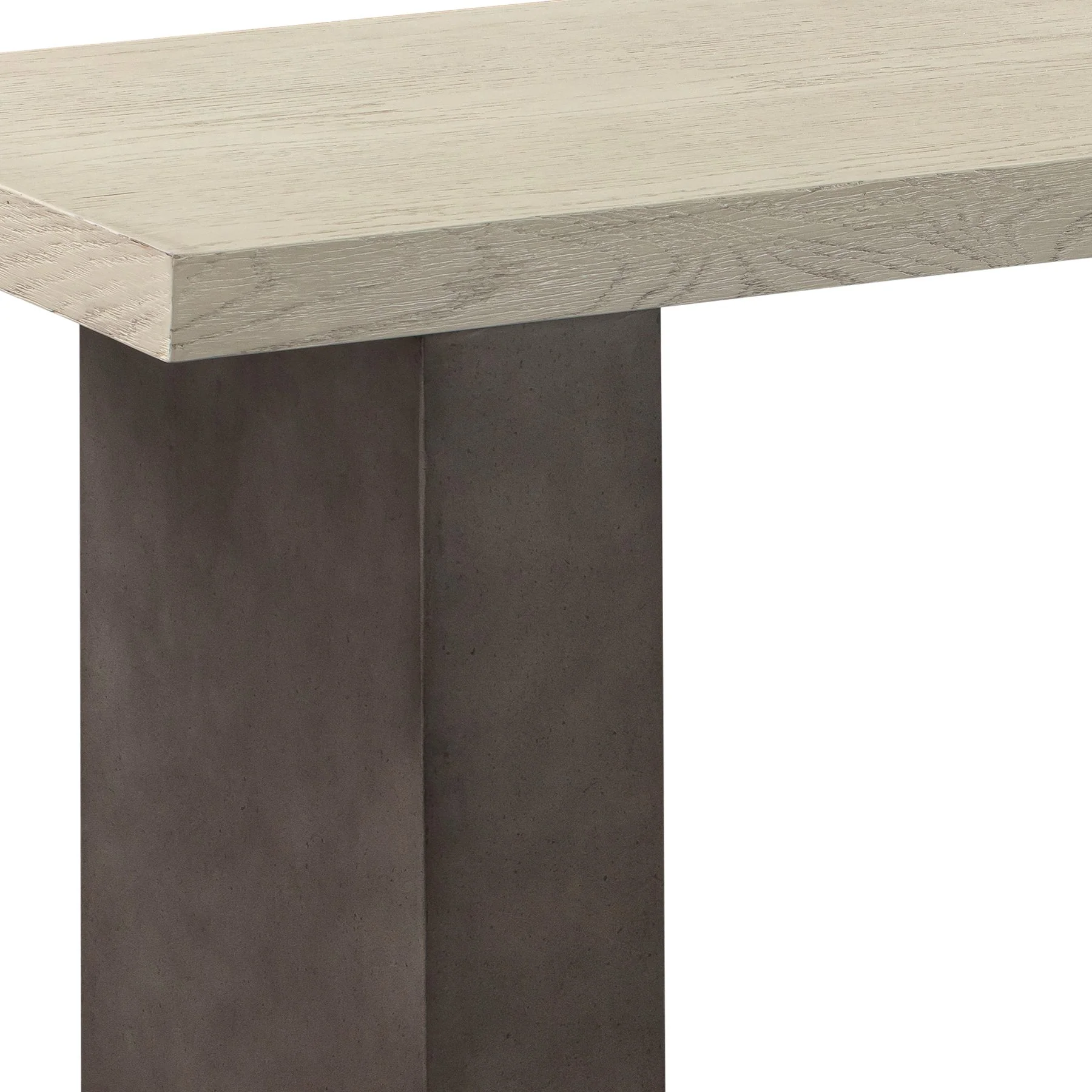 Abbey Concrete and Gray Oak Wood Console Table - Image 4