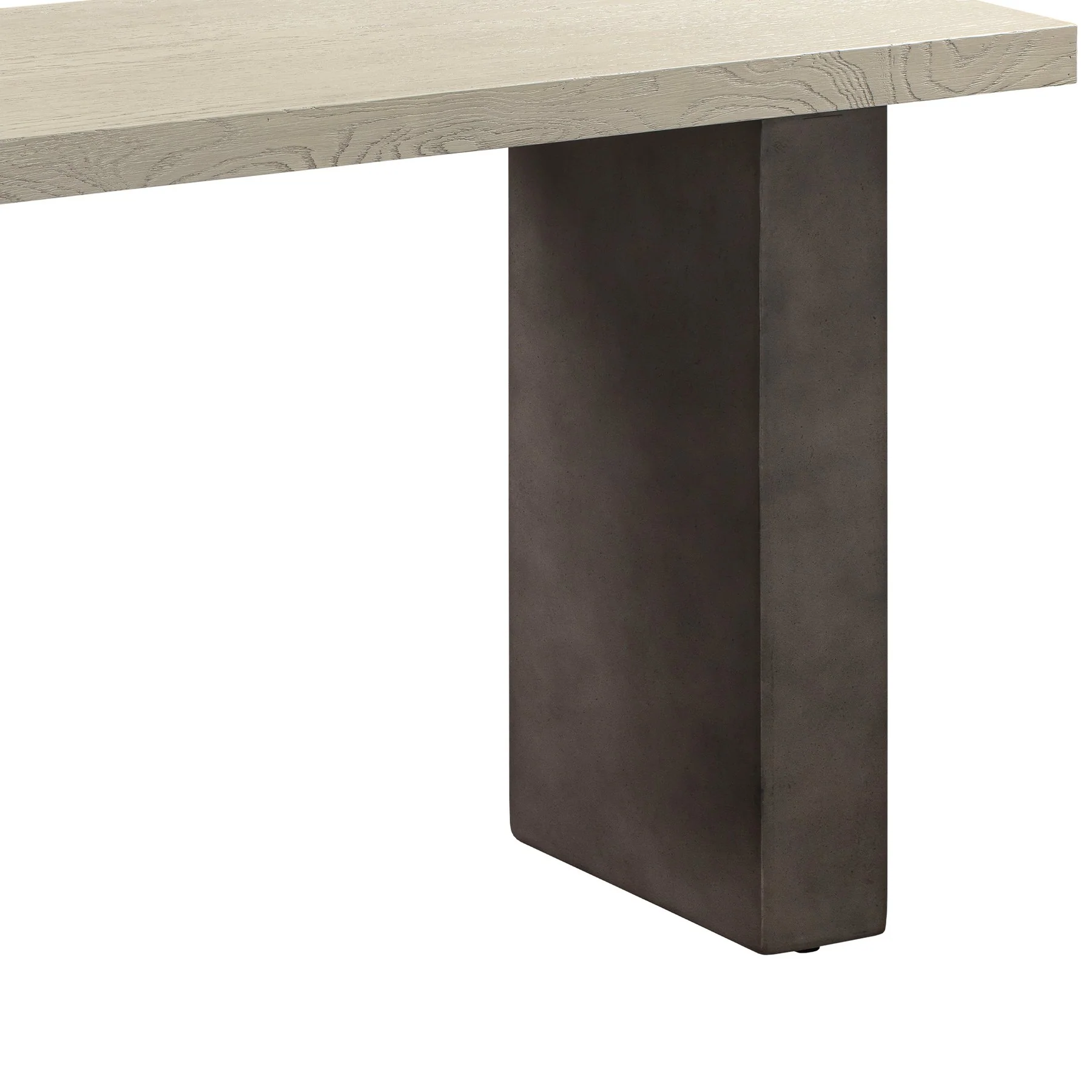 Abbey Concrete and Gray Oak Wood Console Table - Image 6