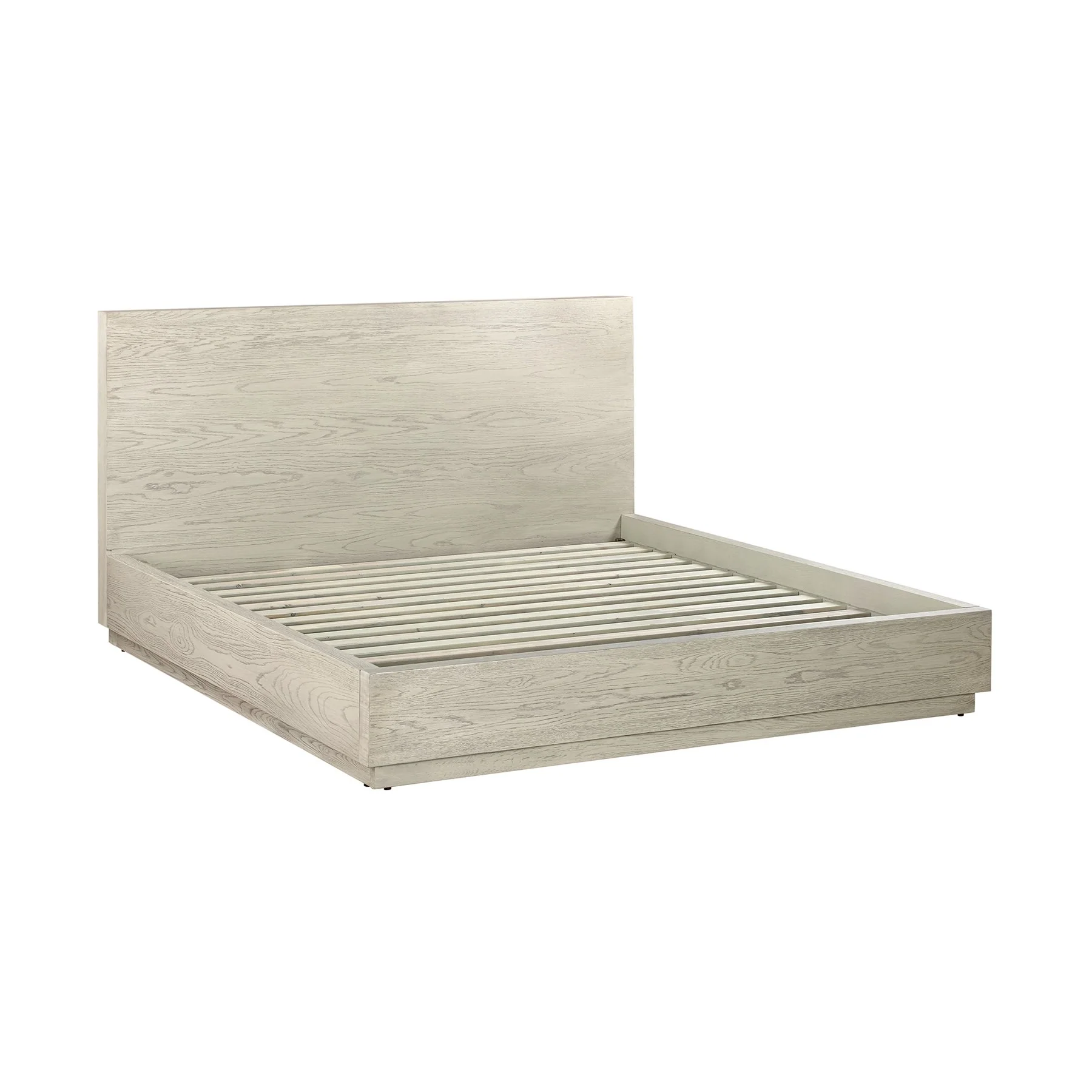 Abbey King Platform Bed Frame in Gray Oak Wood - Image 2