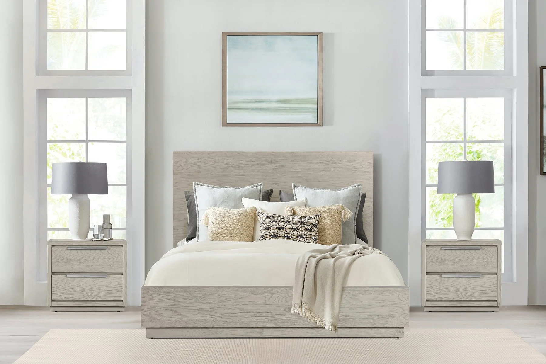 Abbey Queen 3 Piece Bedroom Set in Gray Oak Wood - Image 11