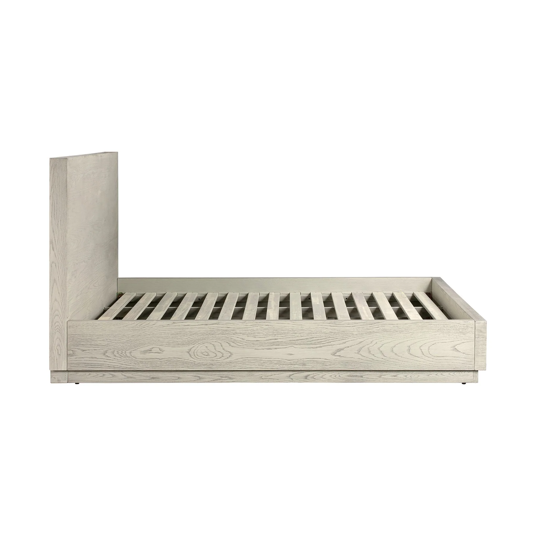 Abbey Queen Platform Bed Frame in Gray Oak Wood - Image 3