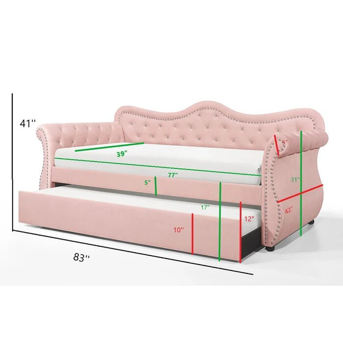 Abby Daybed Pink - Image 5