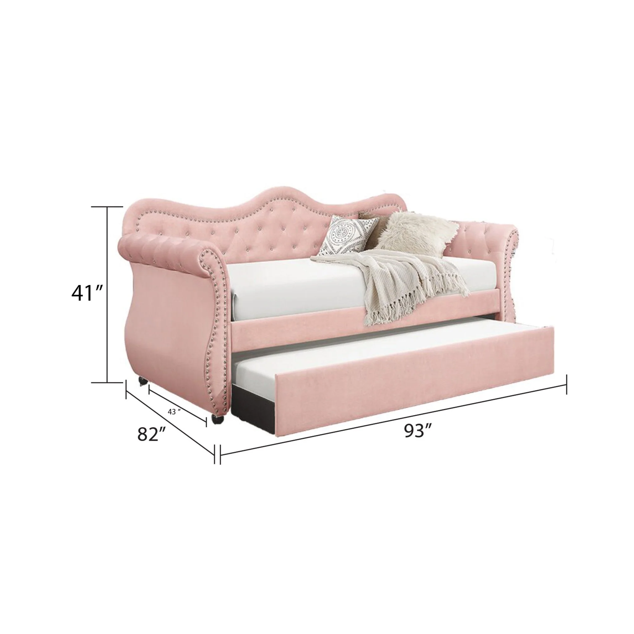 Abby Daybed Pink - Image 6