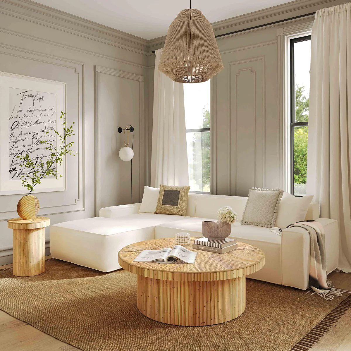 Acadia Rattan Side Table - Image 2