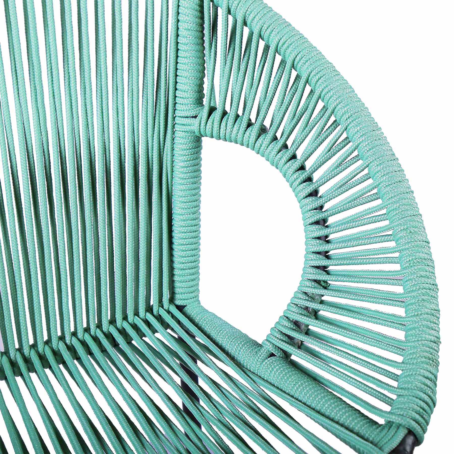 Acapulco 30" Indoor Outdoor Steel Bar Stool with Wasabi Rope - Image 6