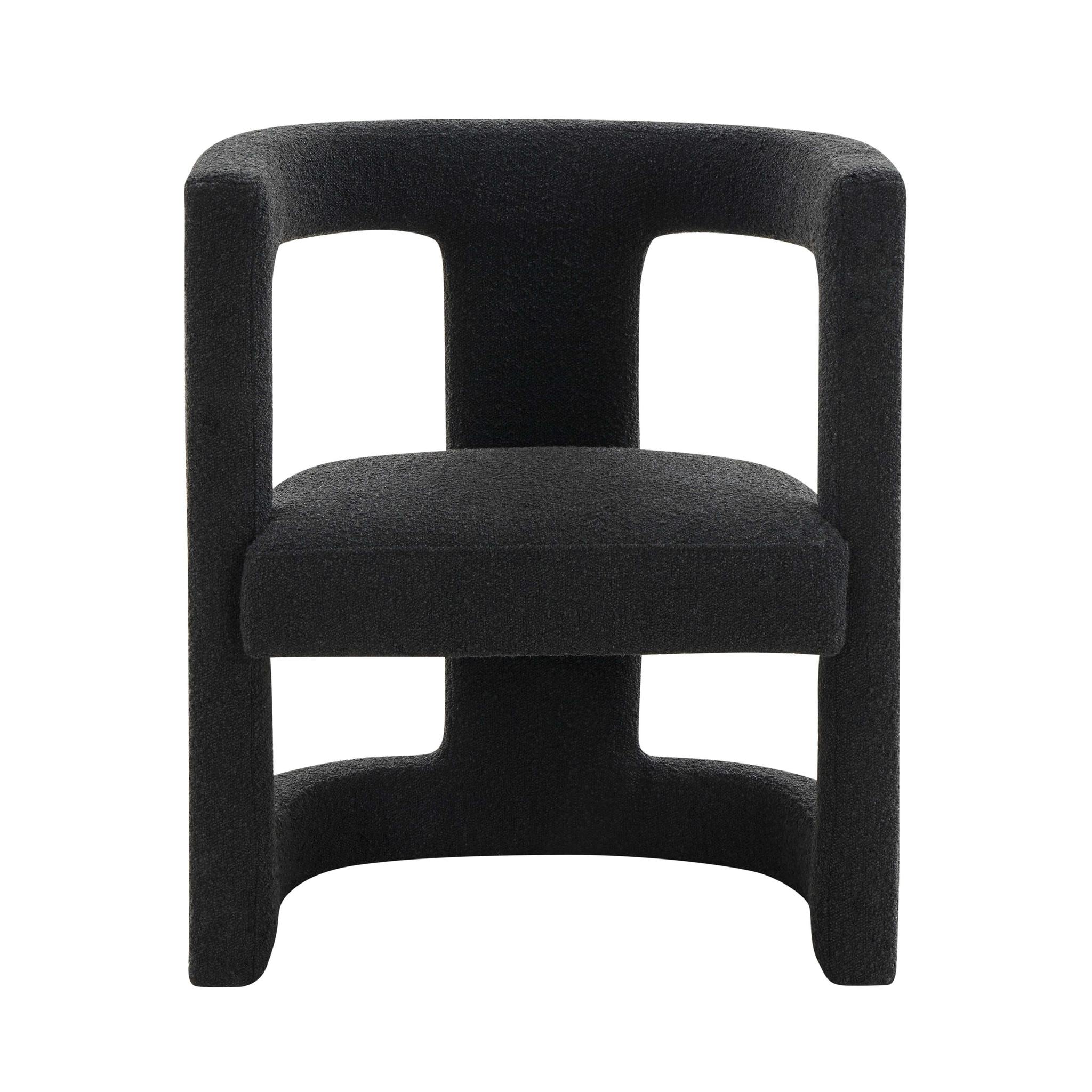 Ada Black Boucle Chair - Image 3