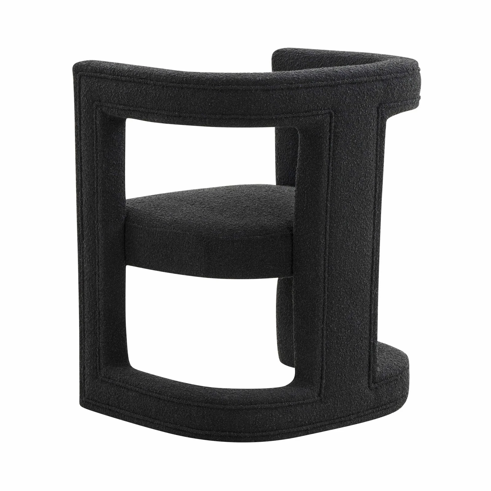 Ada Black Boucle Chair - Image 4