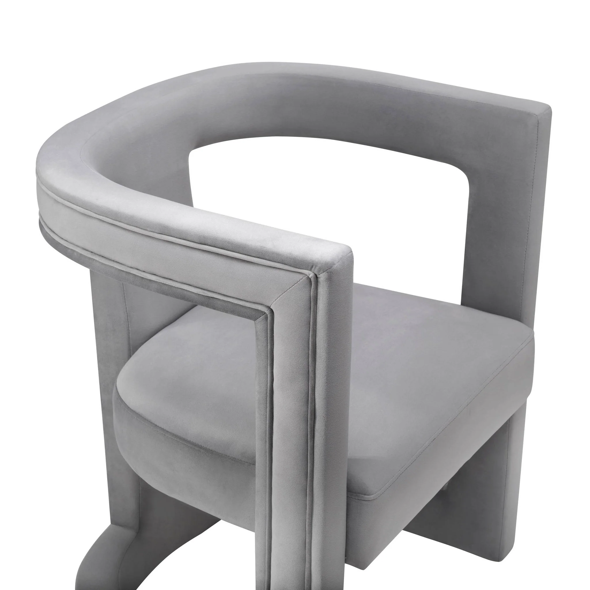 Ada Grey Velvet Chair - Image 6