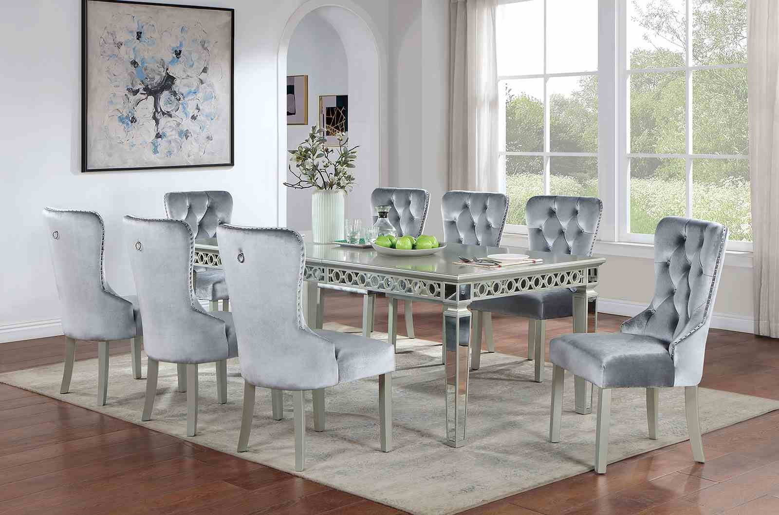 Adalia Dining Table, Silver - Image 2