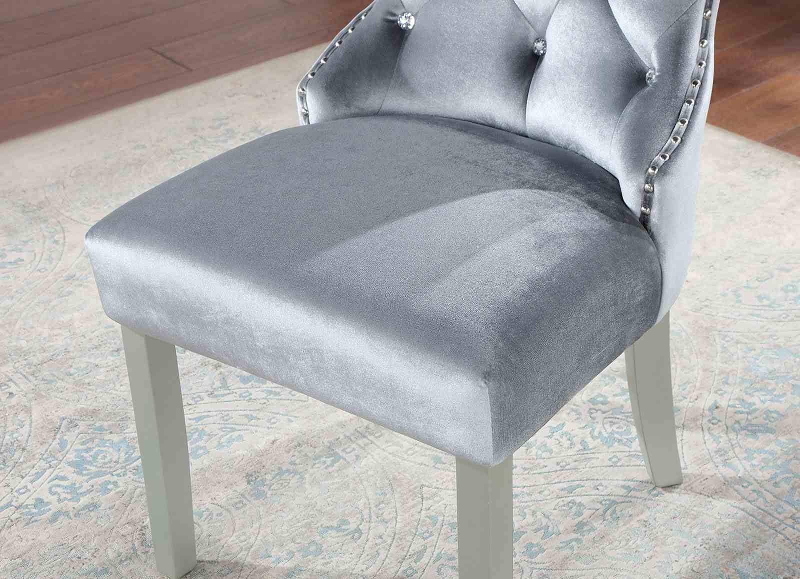 Adalia Wingback Chair (2/CTN), Silver/Dark Gray - Image 4
