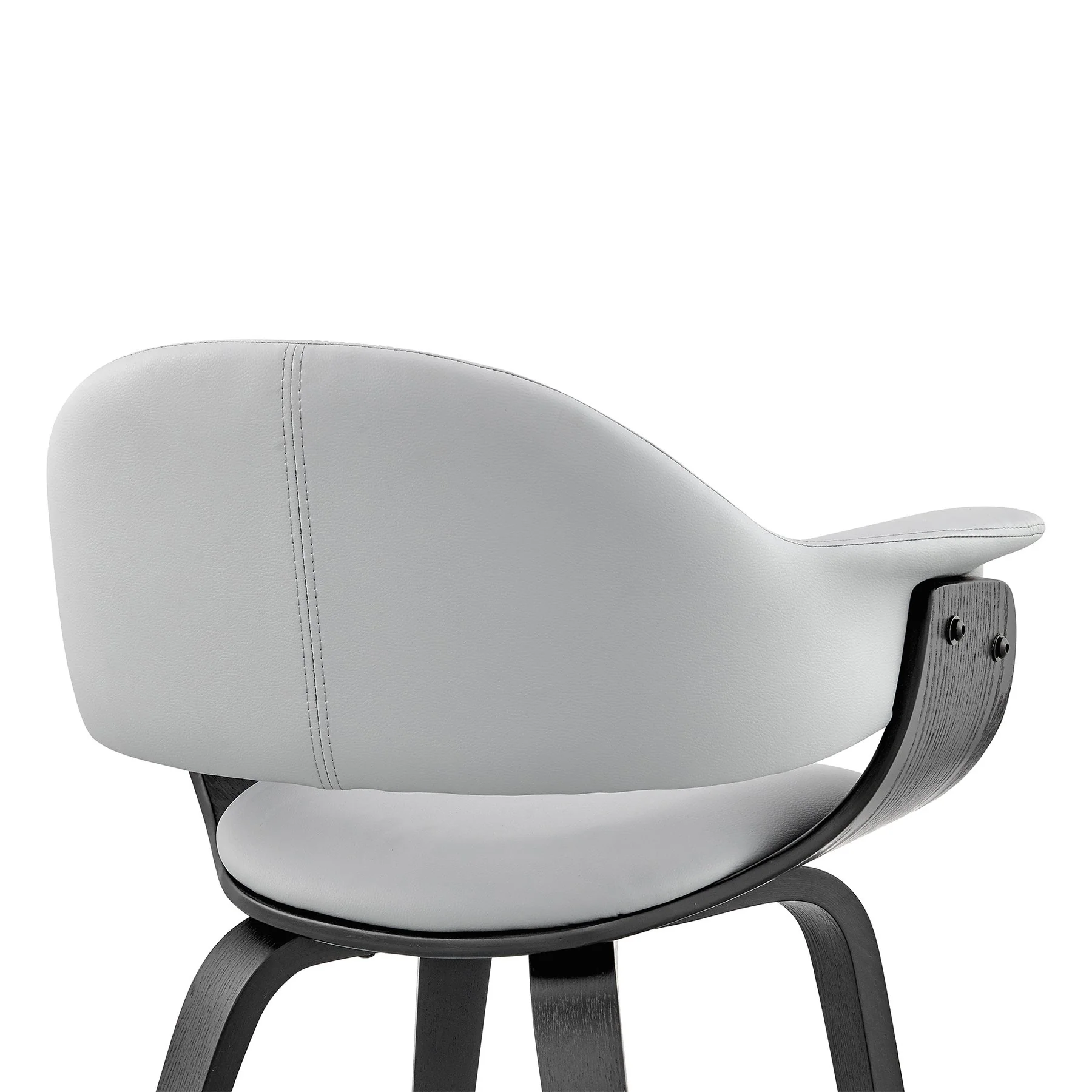 Adalyn Gray Faux Leather and Black Wood Dining Room Accent Chair - Image 7