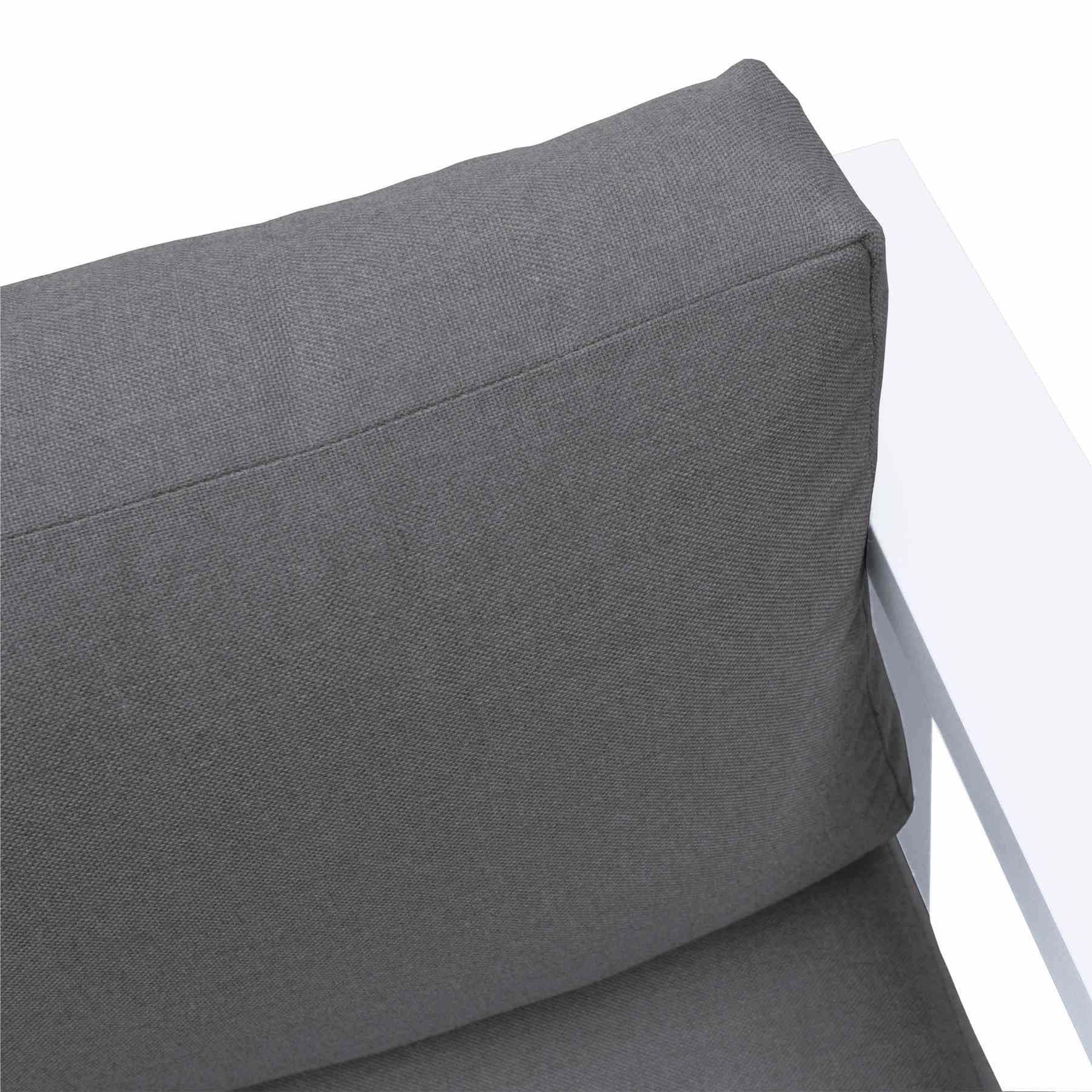 Aelani Aluminum Outdoor Chair in Dark Gray and White - Image 4