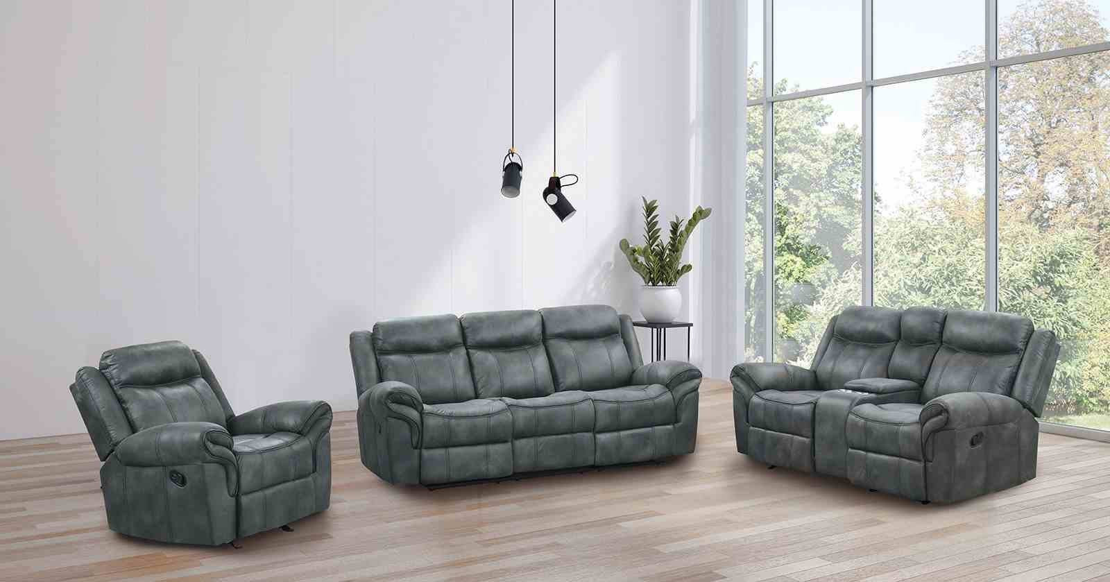 Agata Glider Recliner, Dark Gray - Image 2