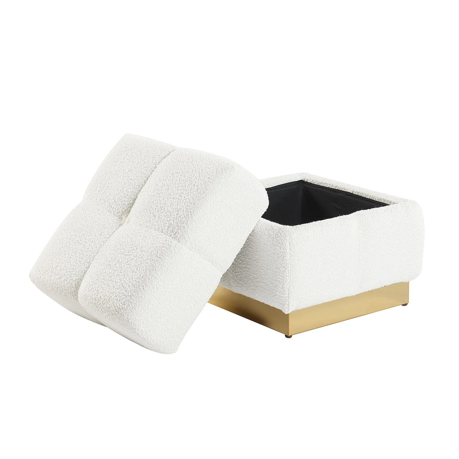 Aileen Storage Stool, Beige - Image 2