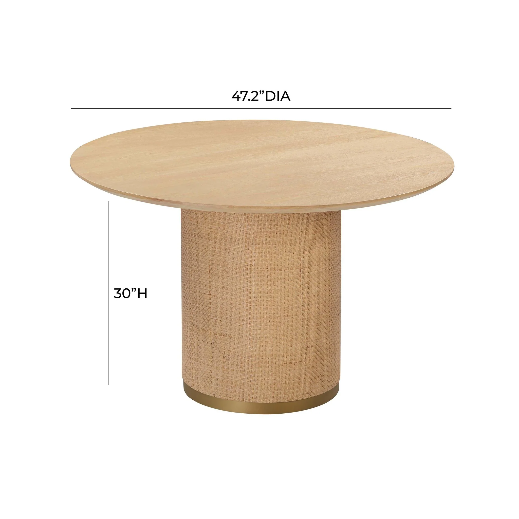 Akiba 47 inch Round Dining Table - Image 7