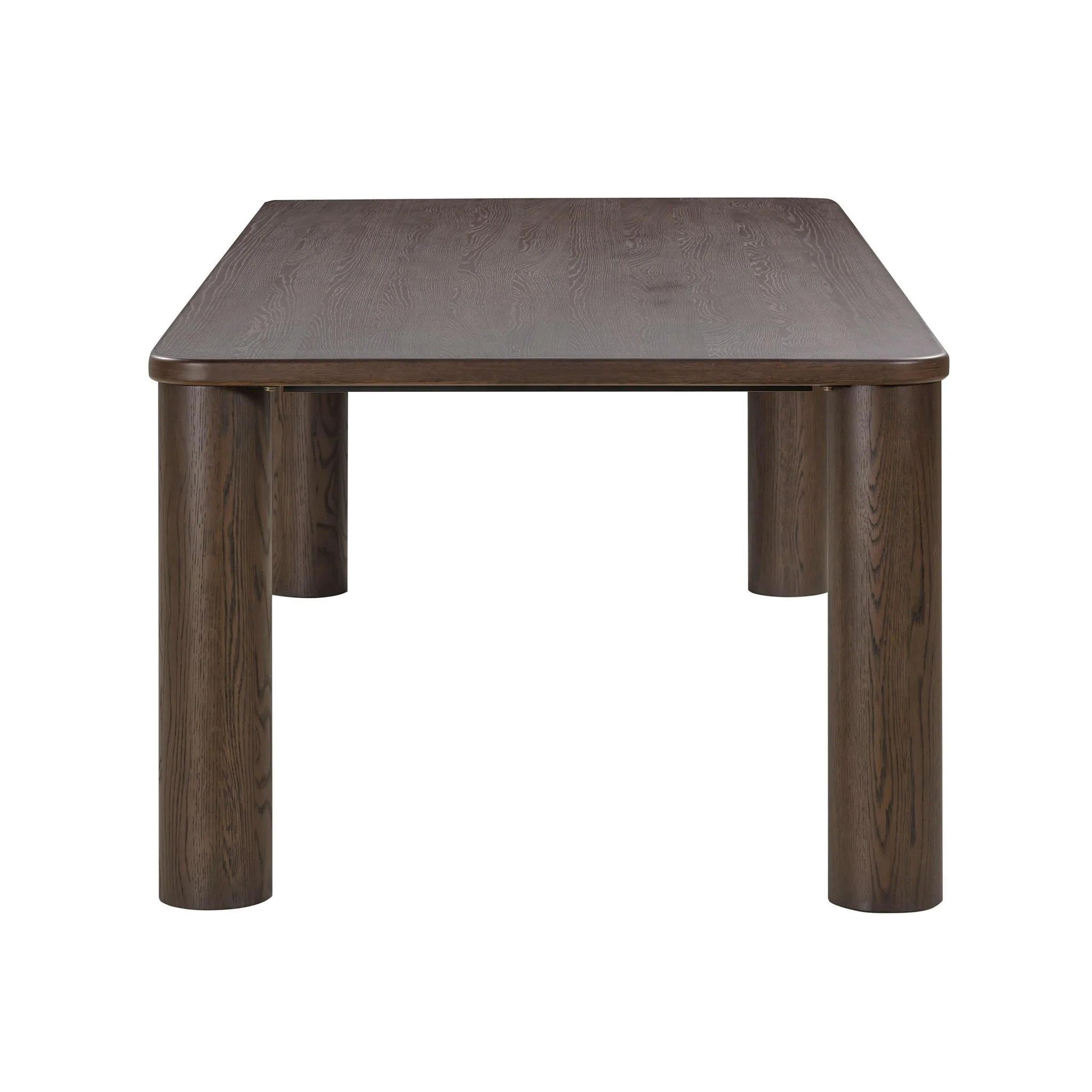 Akola Dark Brown Oak Dining Table - Image 4