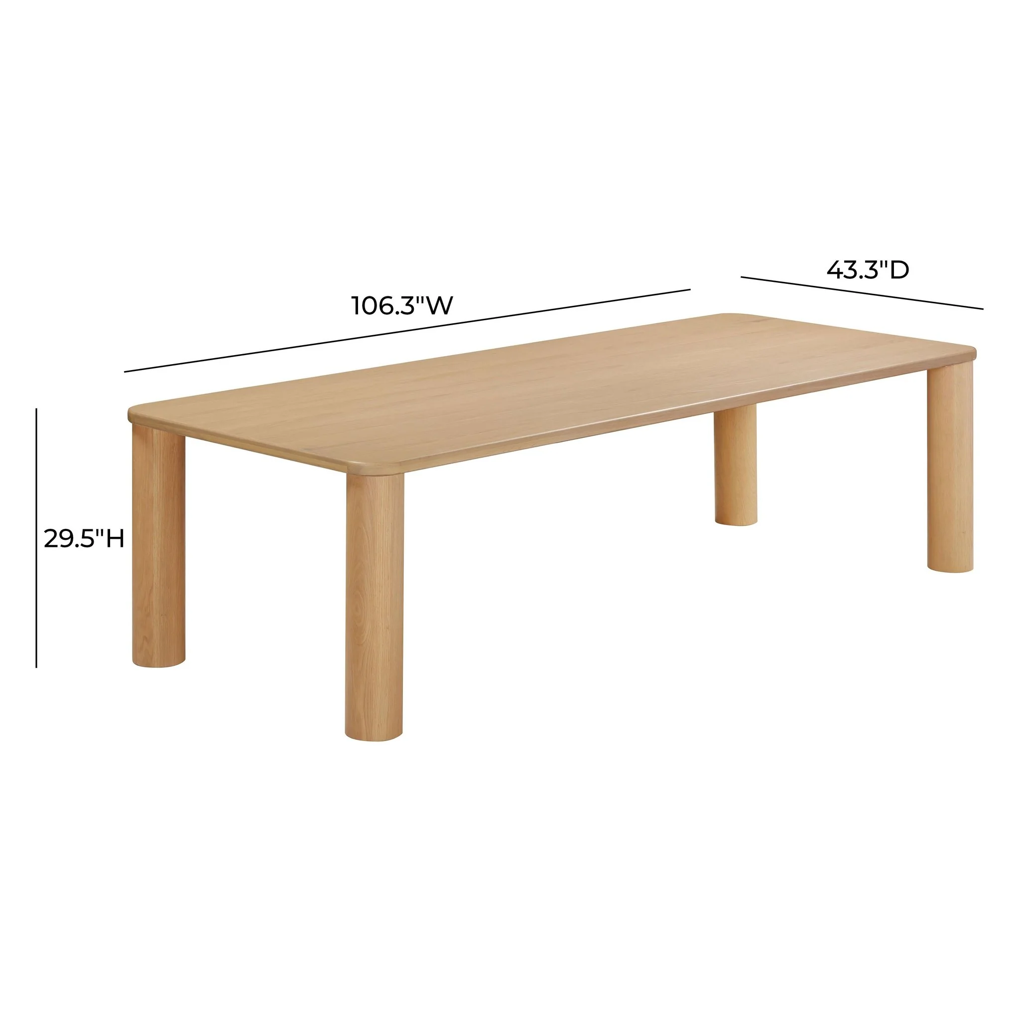 Akola Natural Oak Rectangular Dining Table - Image 8