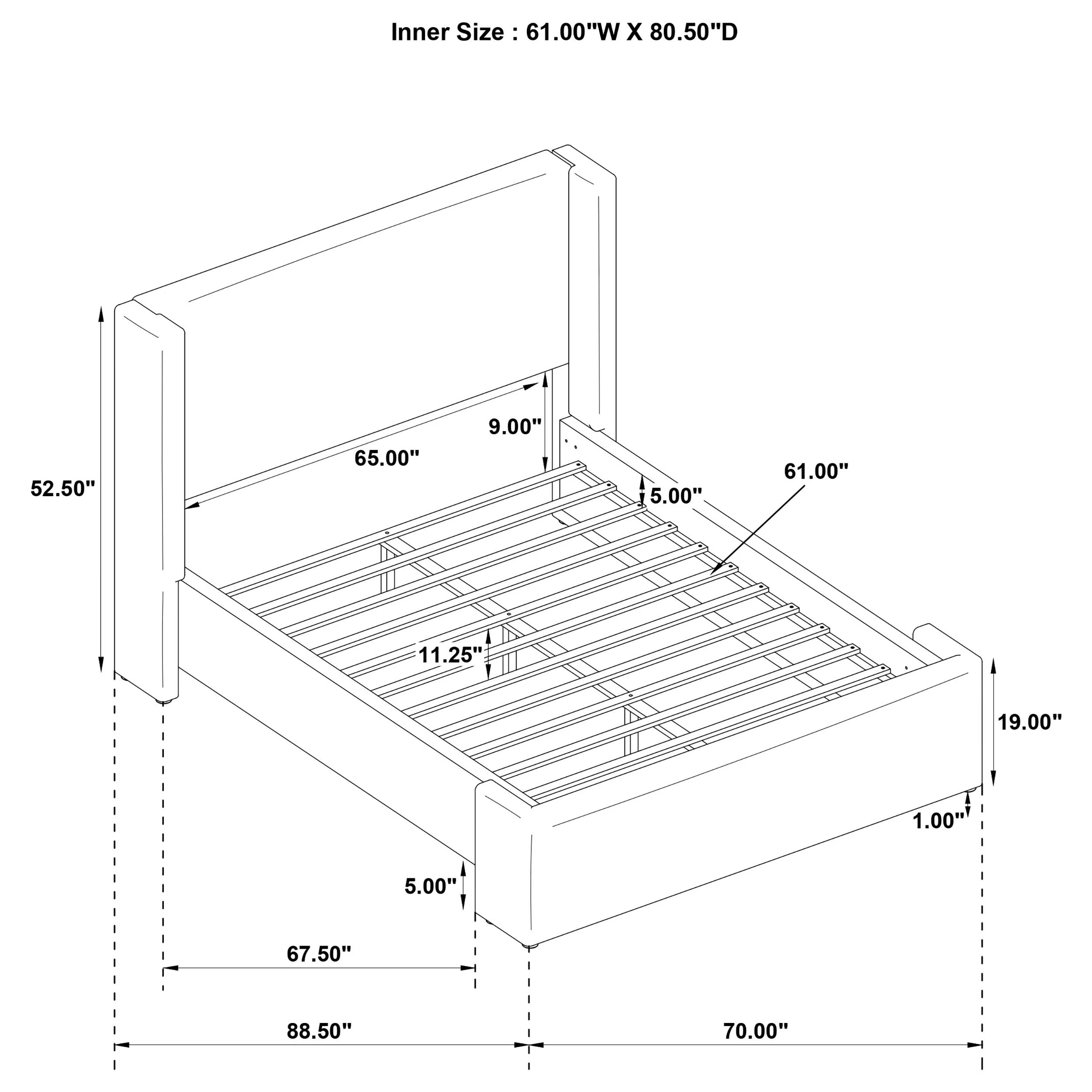 Alamosa Wingback Platform Bed - Image 9
