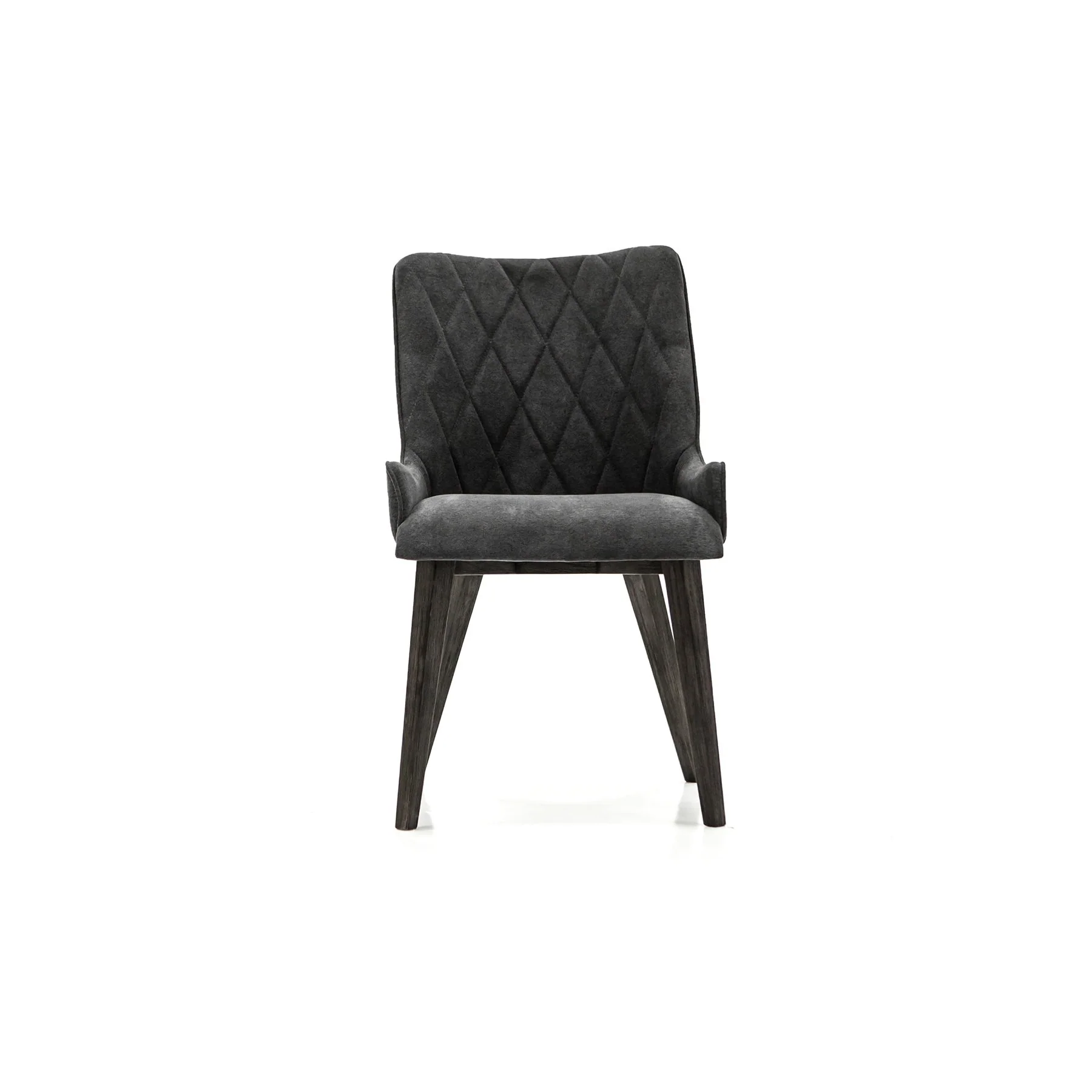 Alana Charcoal Upholstered Dining Chair - Set of 2 - Image 2