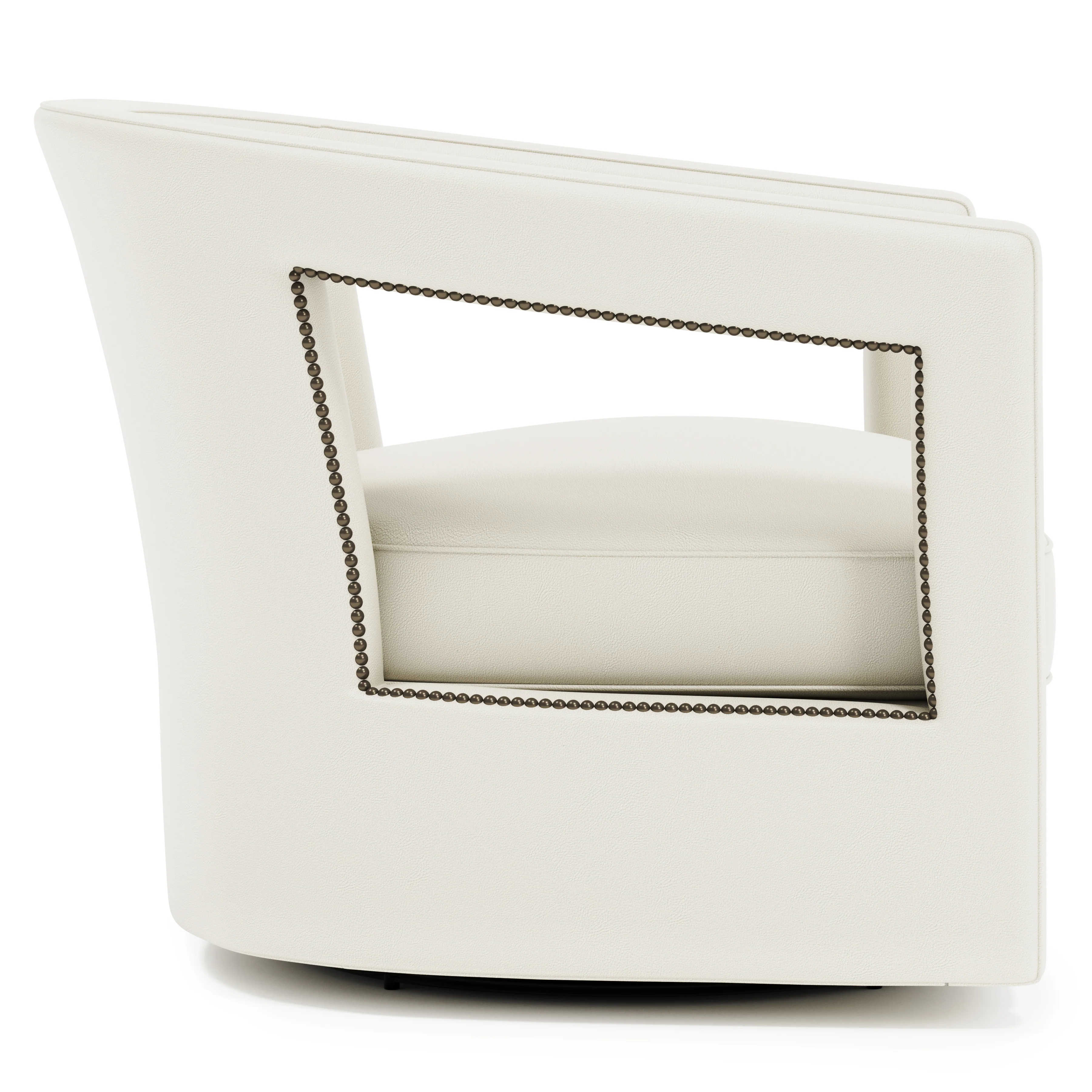 Alana Leather Swivel Chair - Image 3