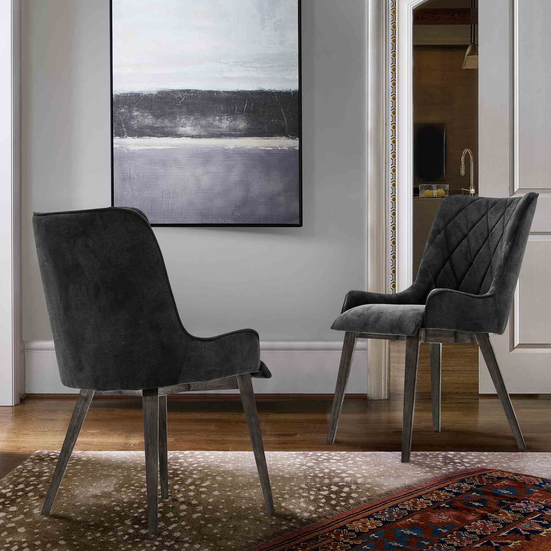 Alana Midnight Upholstered Dining Chair - Set of 2 - Image 9