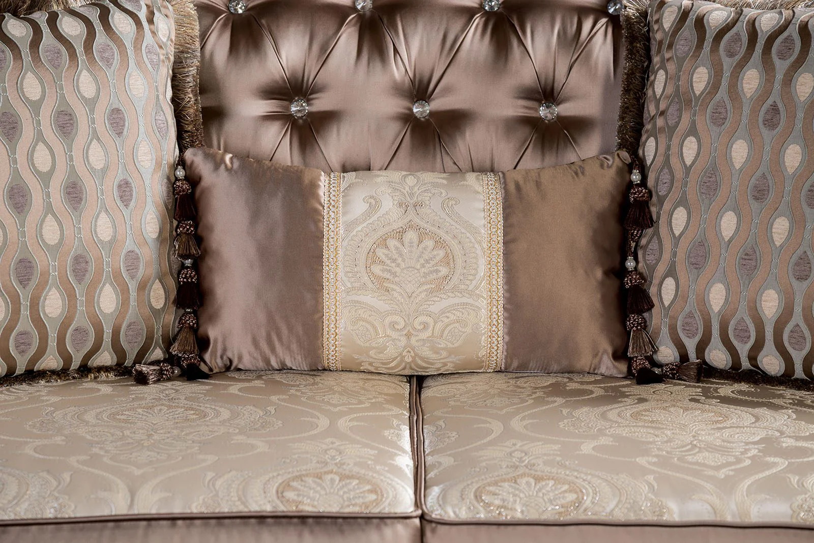 Albacete Loveseat, Dark Cherry/Brown - Image 6