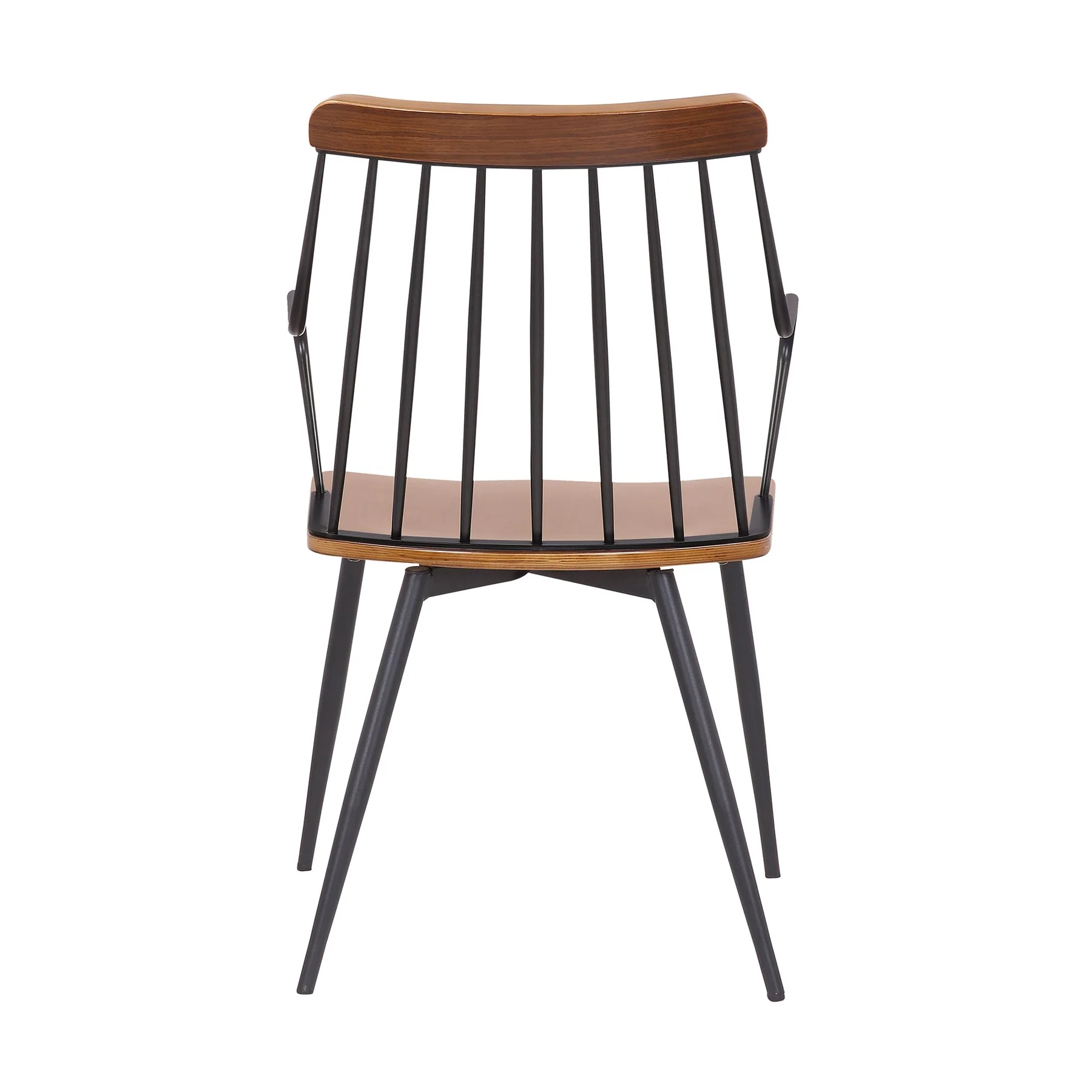 Alcott Contemporary Walnut and Metal Dining Room Chair - Image 5