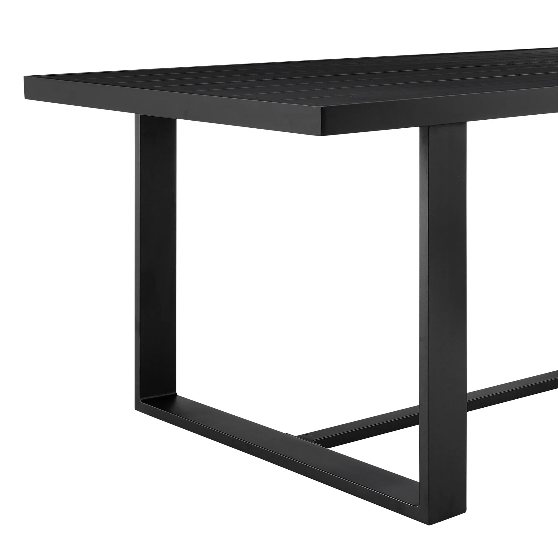 Alegria Outdoor Patio 5-Piece Dining Table Set in Aluminum with Gray Rope and Cushions - Image 7