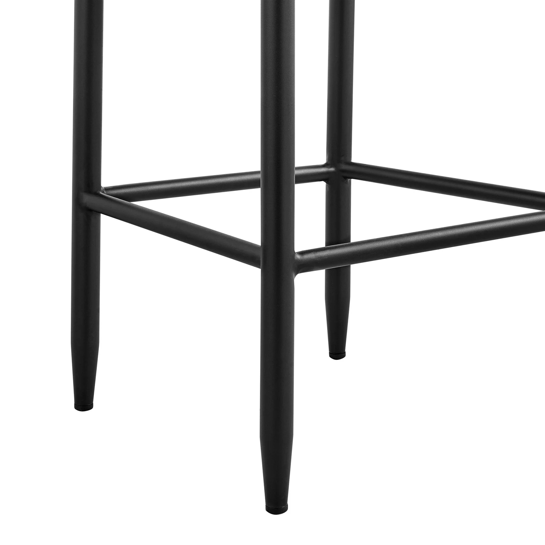 Alegria Outdoor Patio Counter Height Bar Stool in Aluminum with Gray Rope and Cushions - Image 8