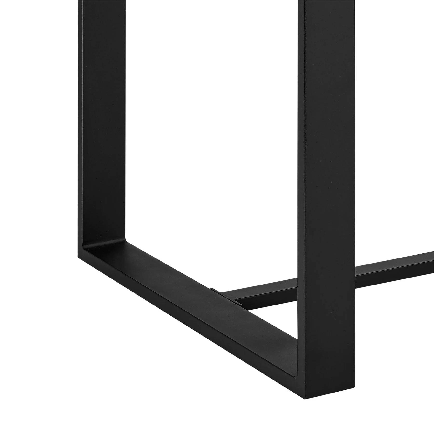 Alegria Outdoor Patio Counter Height Dining Table in Black Aluminum - Image 4