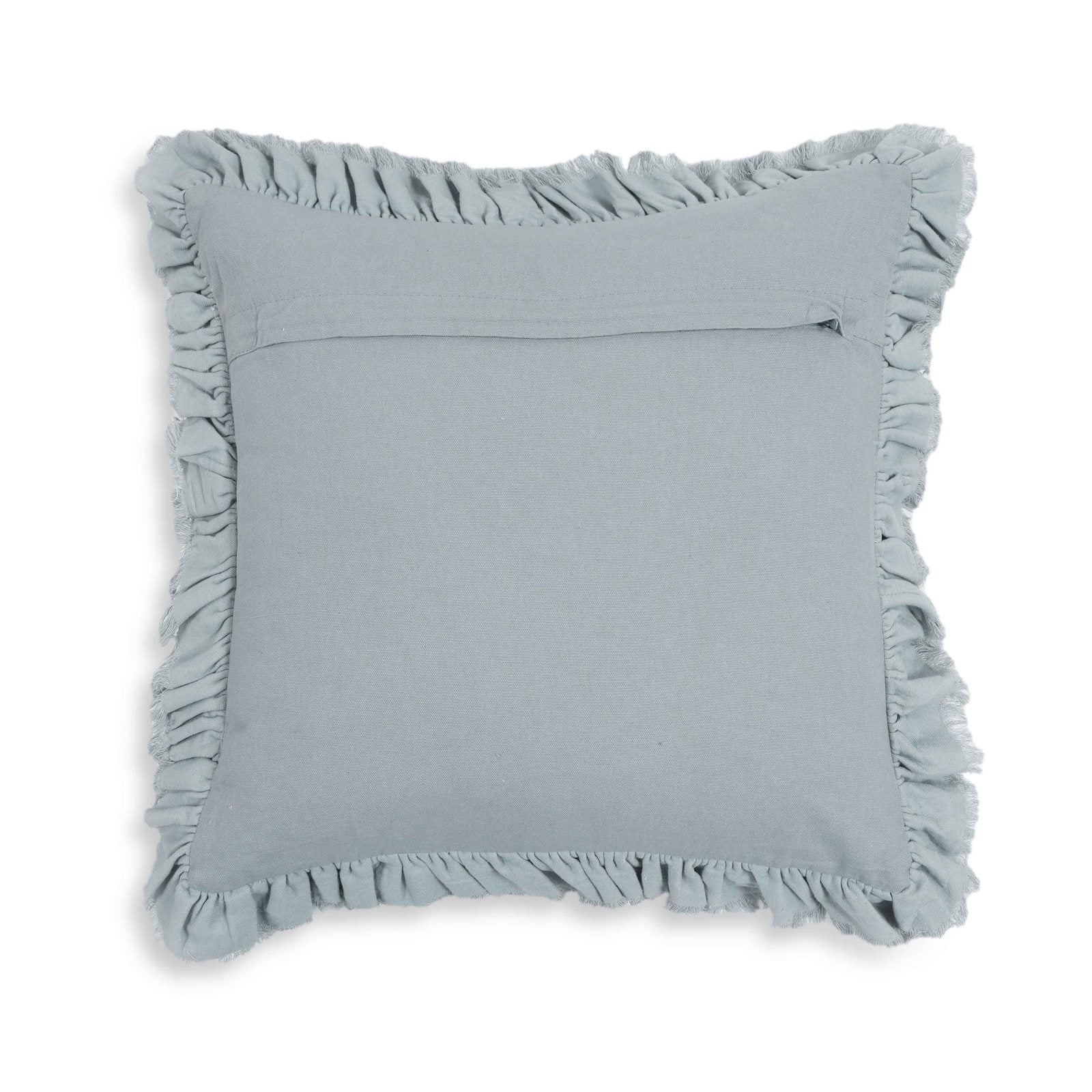 Alessia Distressed Blue Velvet Pillow - Image 3